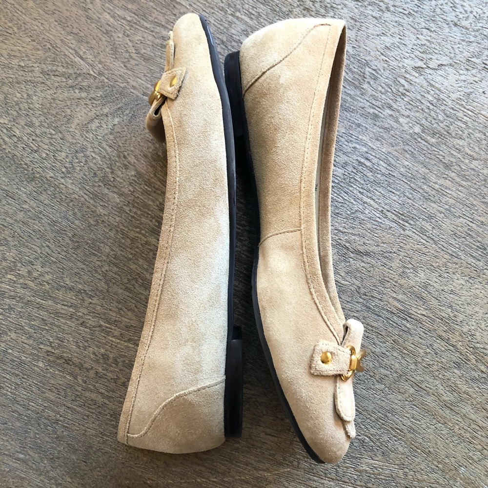TALBOTS Suede Tan Shoes Flats Loafers 7W - Picture 2 of 9